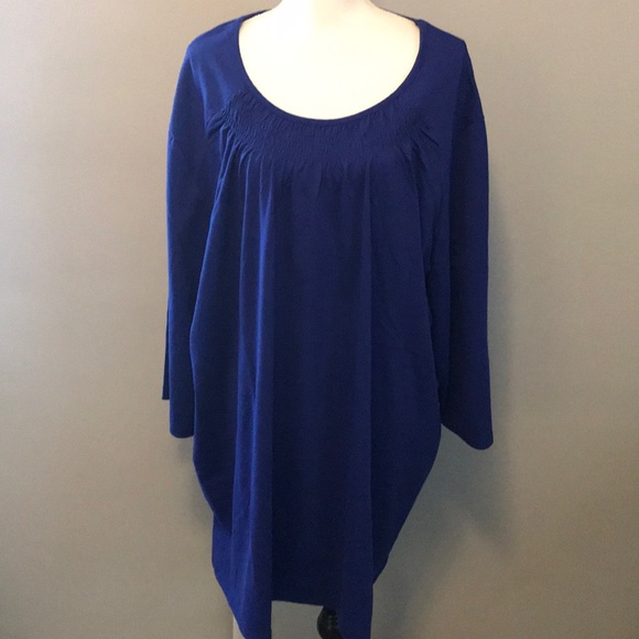 Liz & Me Tops - Liz & Me Royal Blue tunic top 4X 30/32w